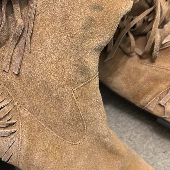 Suede Knee High Riding Style Boots "URI" Camel Womens 6 Sam Edelman Rockabilly - Picture 13 of 13